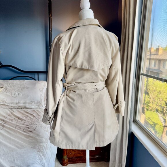 Vintage London Fog Tan Winter Trench Coat Wool Liner - Picture 3 of 14